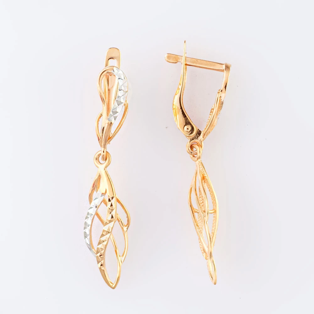 Серьги из красного золота 585 пробы