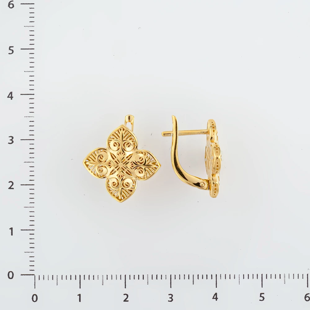 Серьги из желтого золота 585 пробы