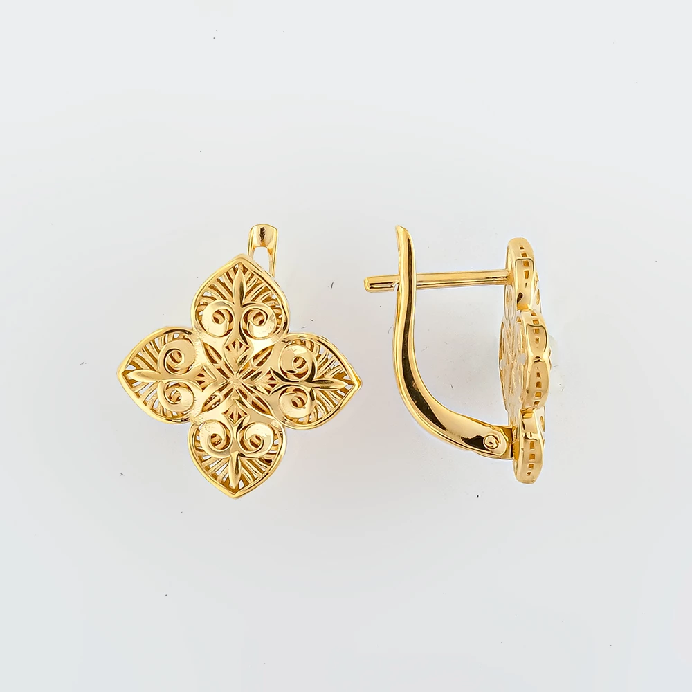 Серьги из желтого золота 585 пробы