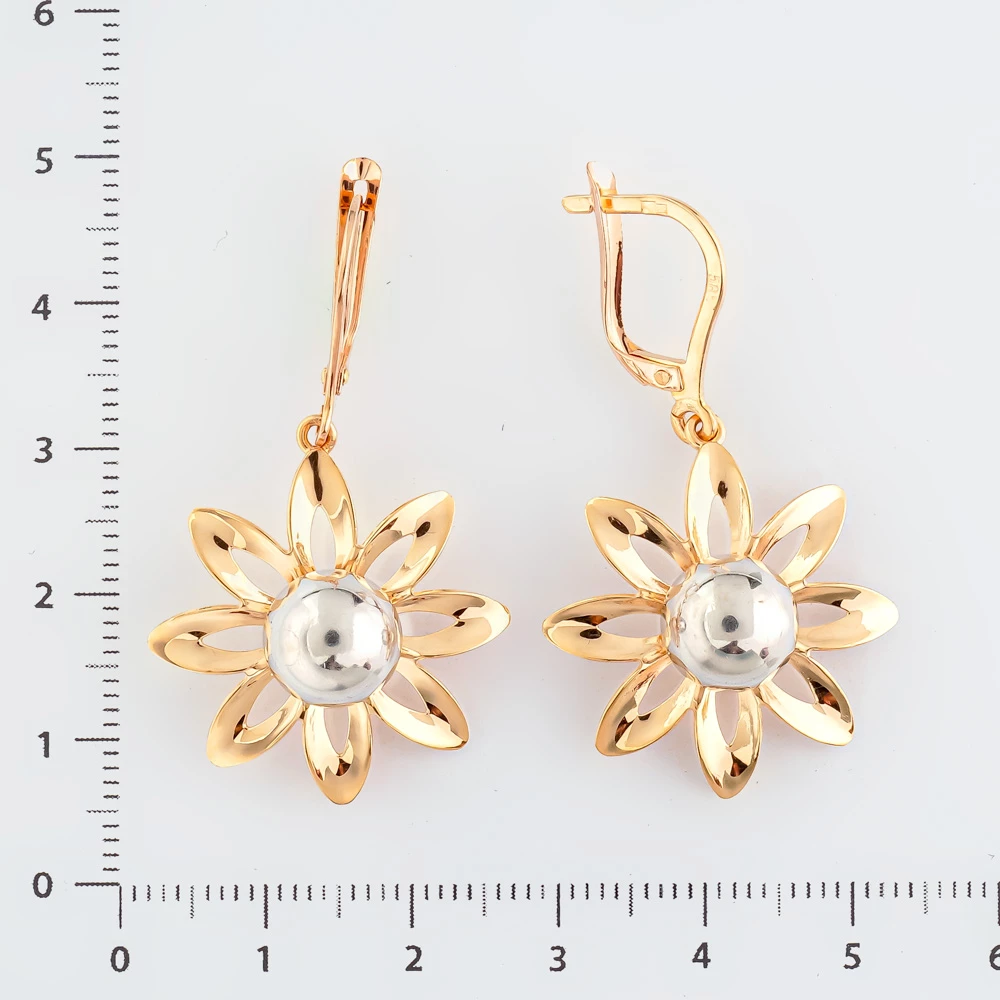 Серьги из красного золота 585 пробы