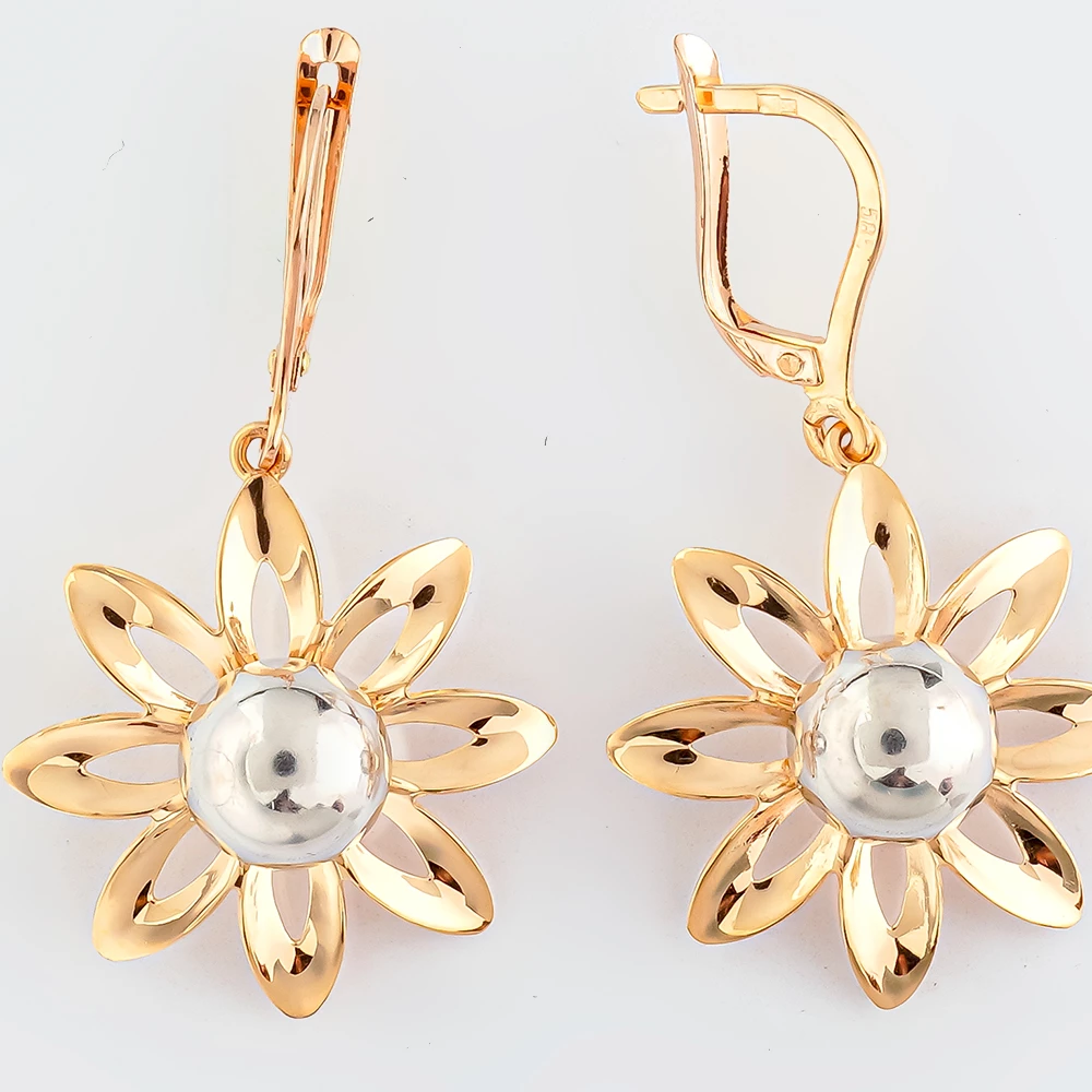 Серьги из красного золота 585 пробы