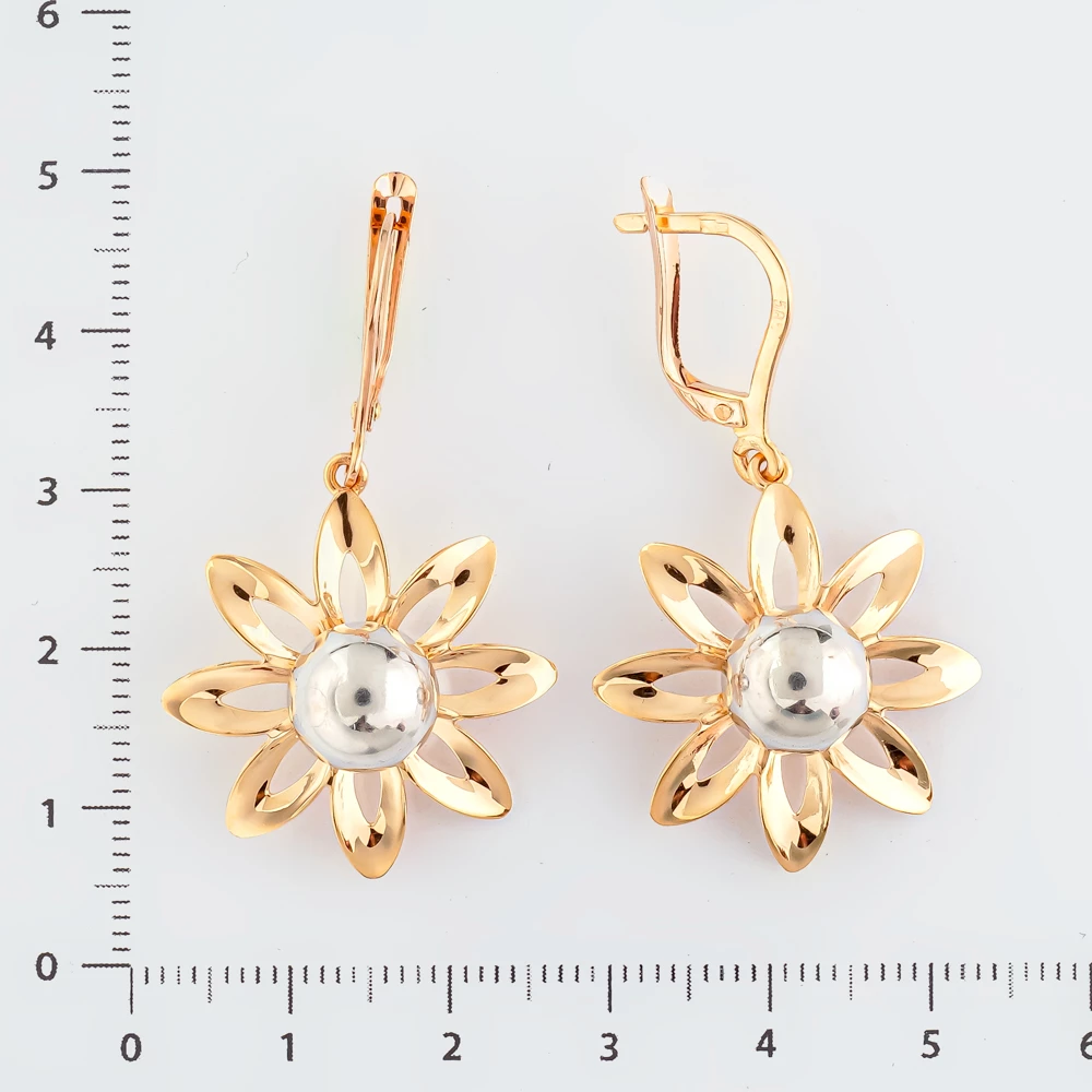 Серьги из красного золота 585 пробы