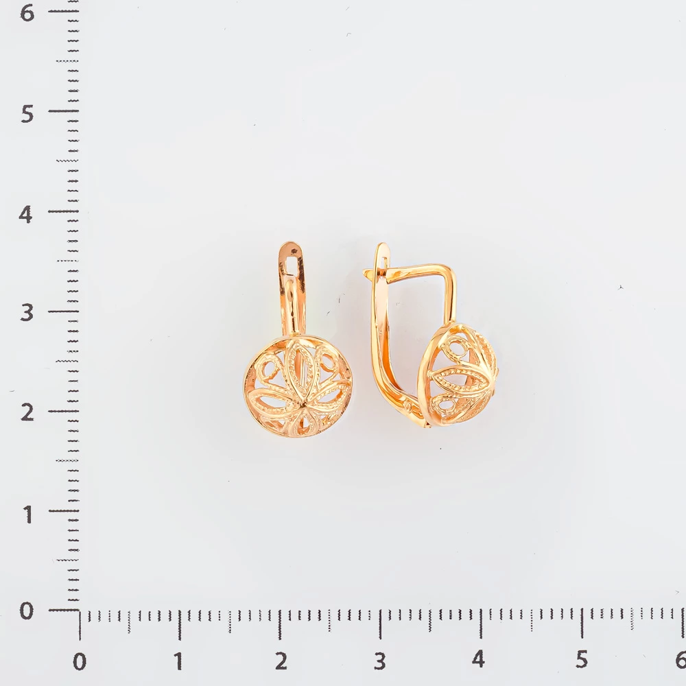 Серьги из красного золота 585 пробы