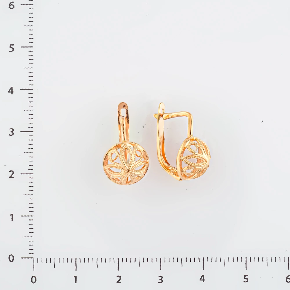 Серьги из красного золота 585 пробы