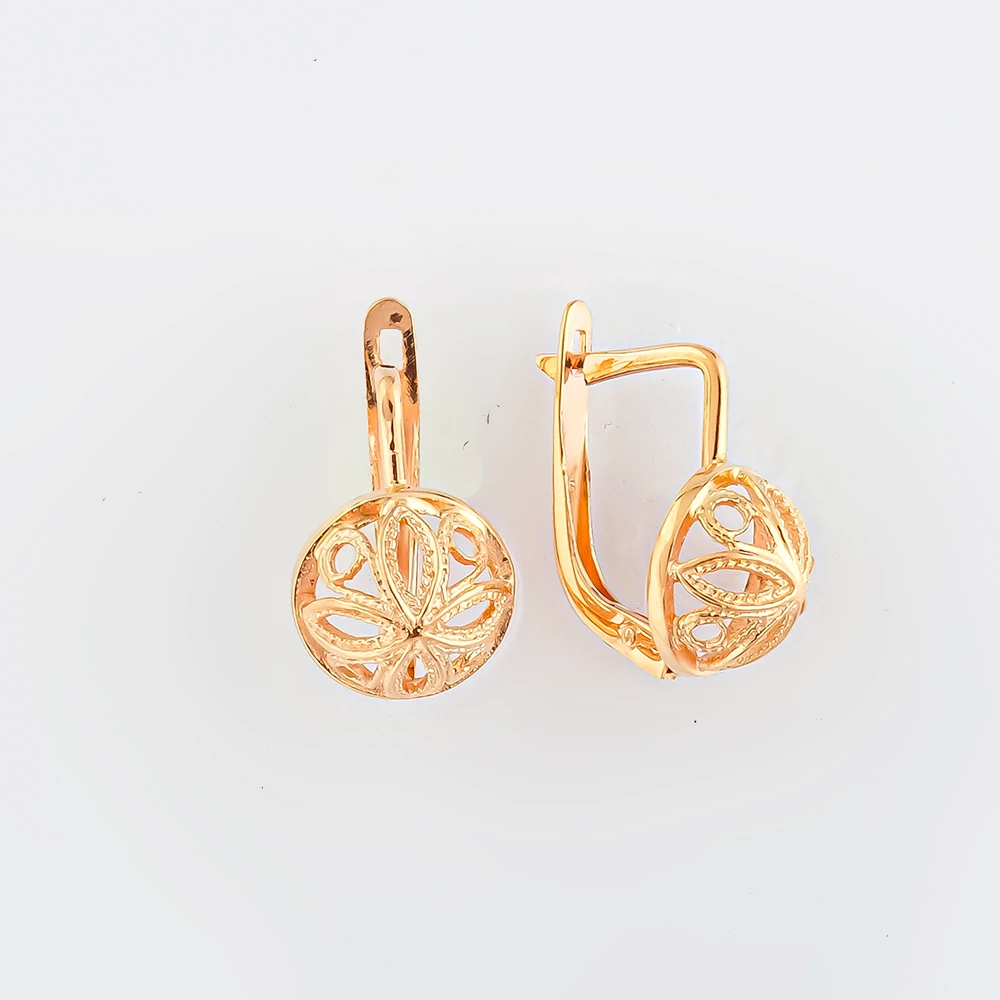 Серьги из красного золота 585 пробы