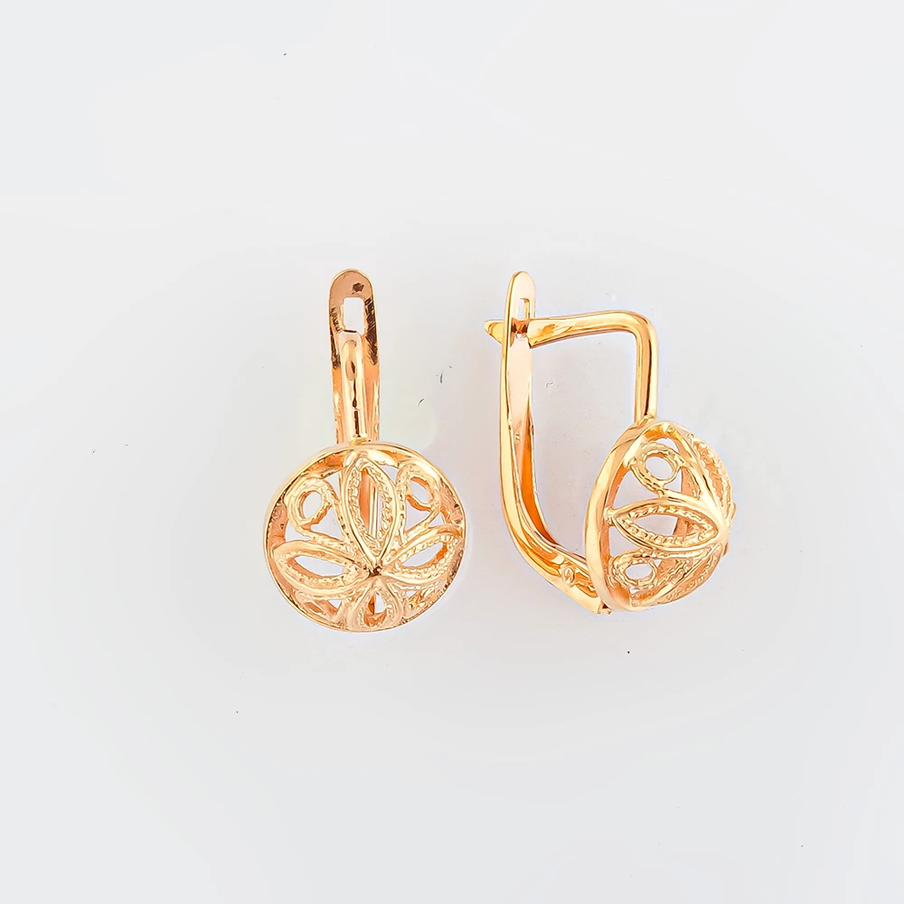 Серьги из красного золота 585 пробы