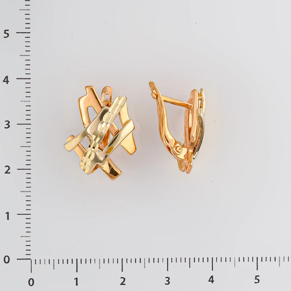 Серьги из красного золота 585 пробы
