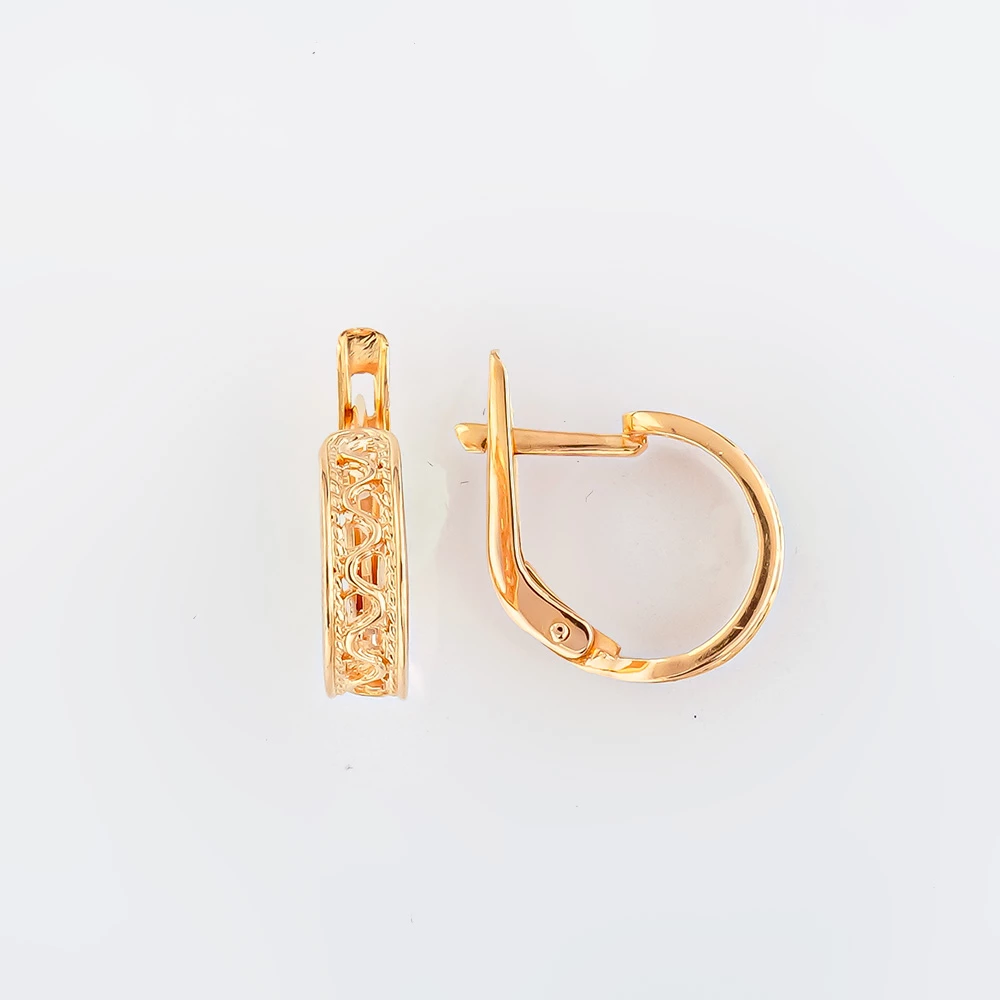 Серьги из красного золота 585 пробы