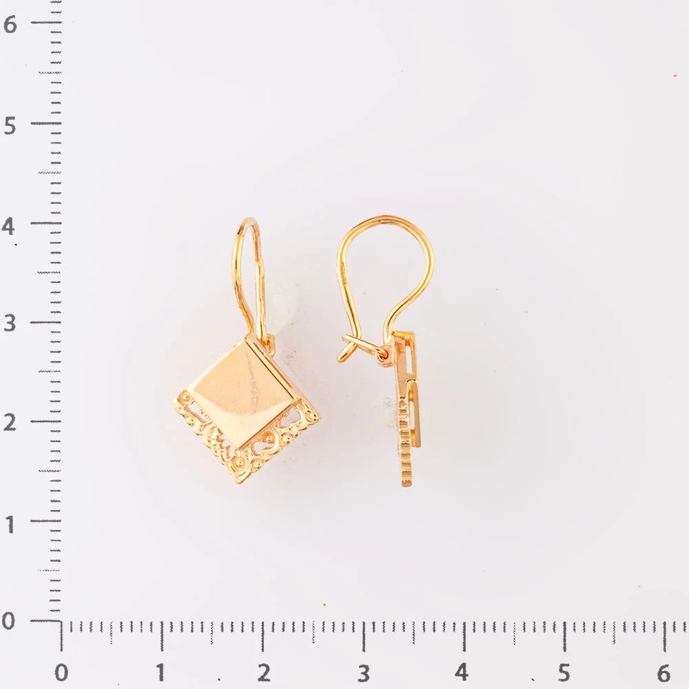 Серьги из красного золота 585 пробы