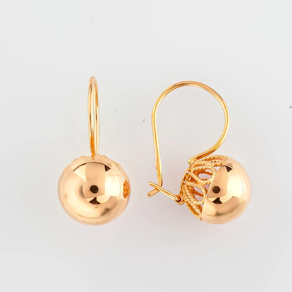 Серьги из красного золота 585 пробы