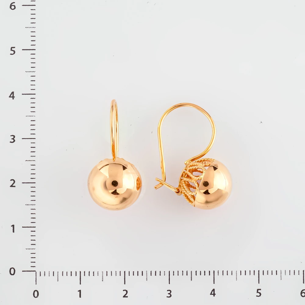 Серьги из красного золота 585 пробы