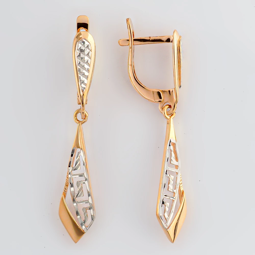 Серьги из красного золота 585 пробы