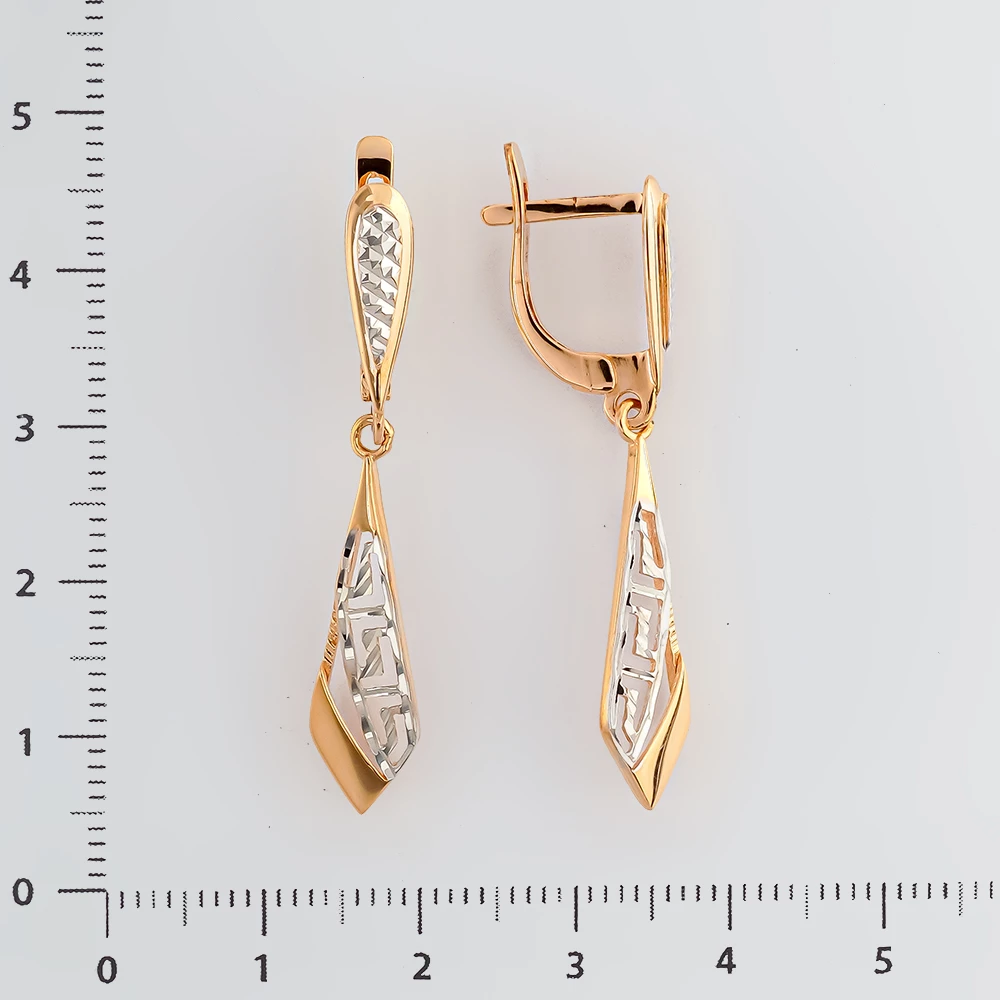 Серьги из красного золота 585 пробы