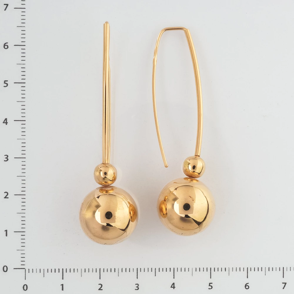 Серьги из красного золота 585 пробы