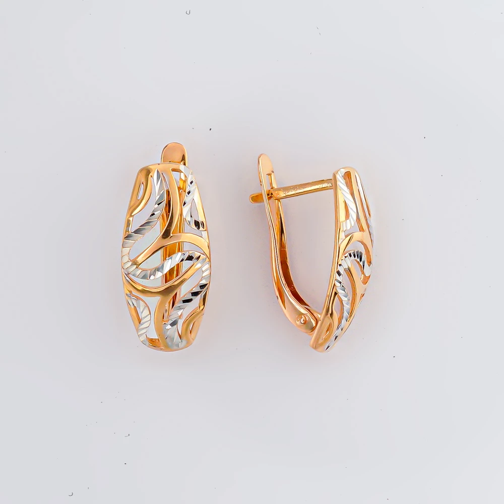 Серьги из красного золота 585 пробы