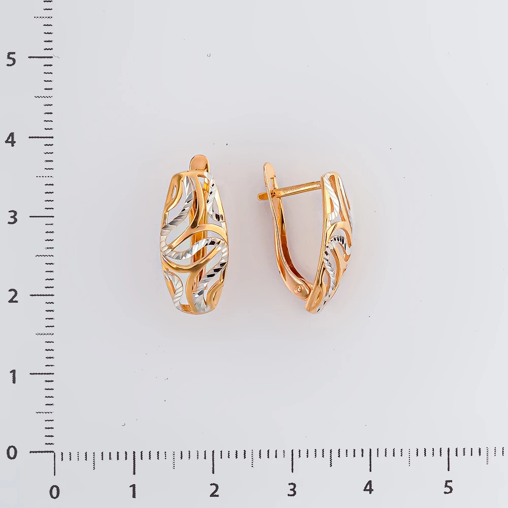 Серьги из красного золота 585 пробы