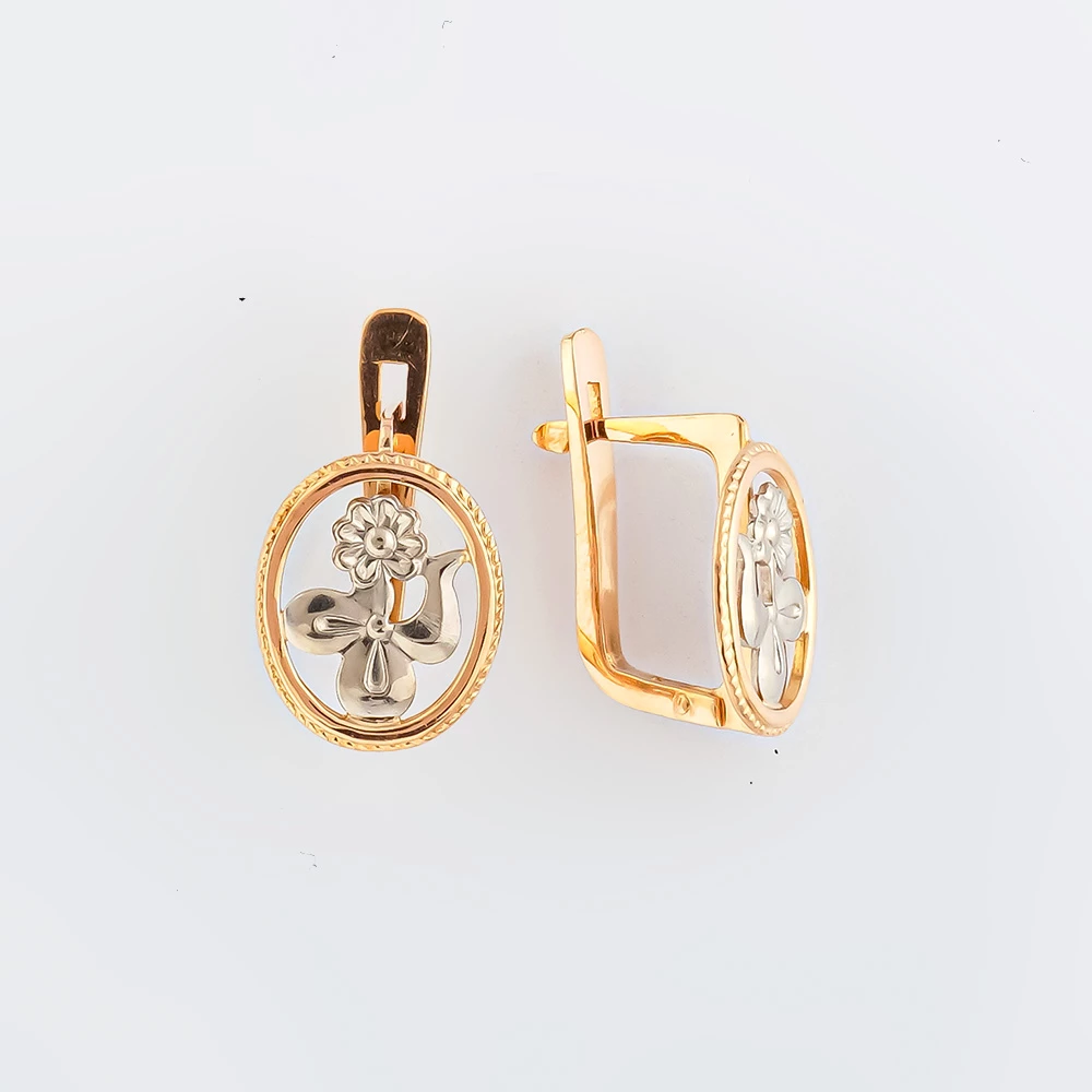 Серьги из красного золота 583 пробы