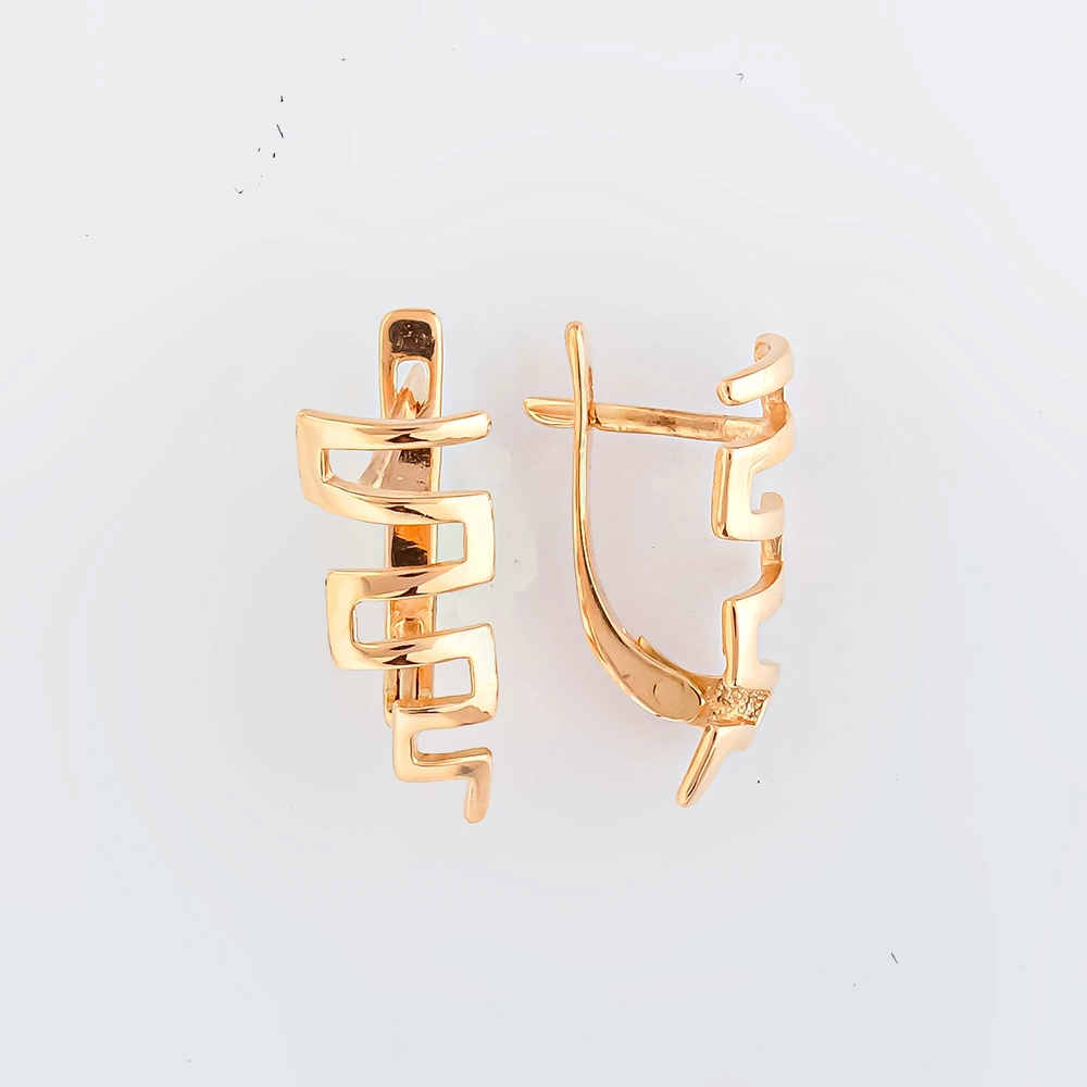 Серьги из красного золота 585 пробы