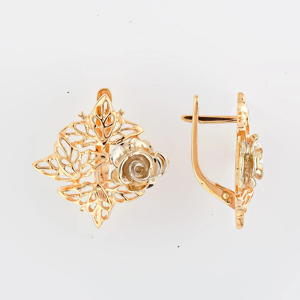 Серьги из красного золота 585 пробы