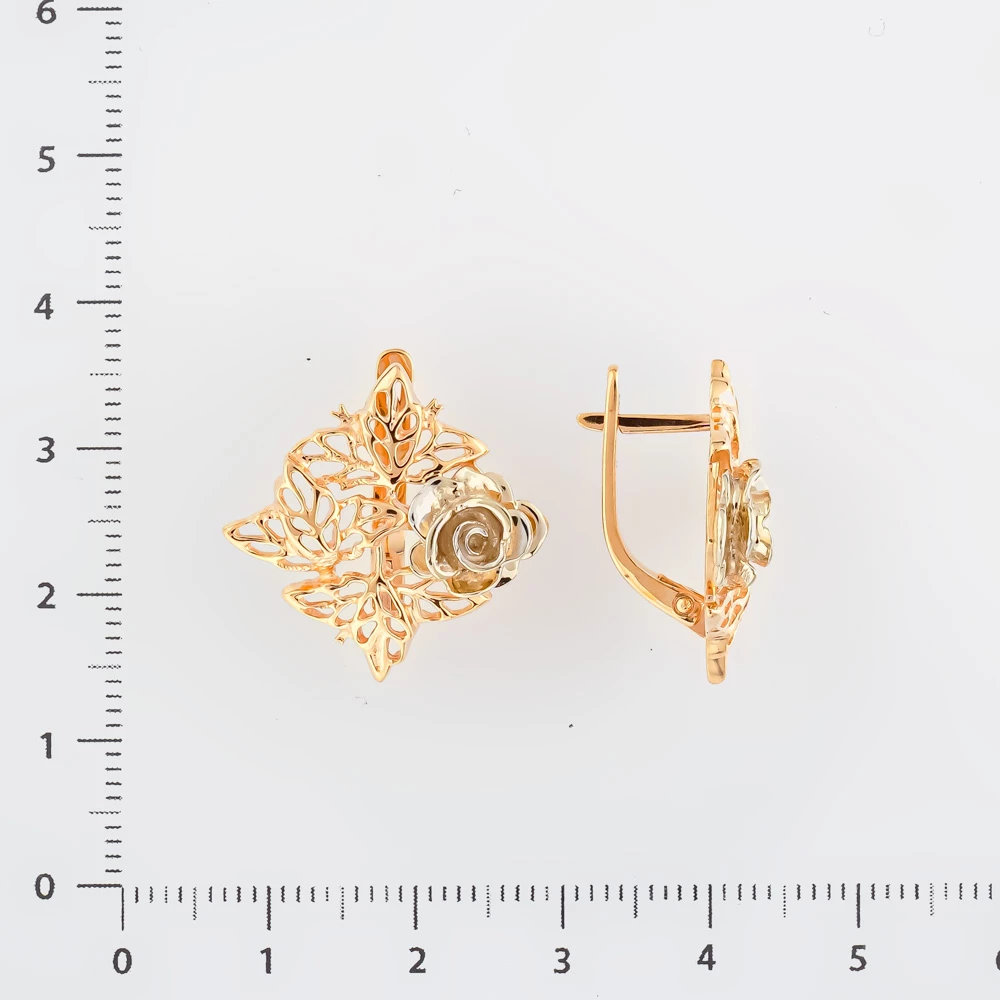 Серьги из красного золота 585 пробы