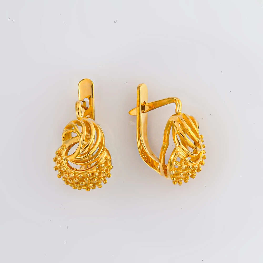Серьги из желтого золота 750 пробы