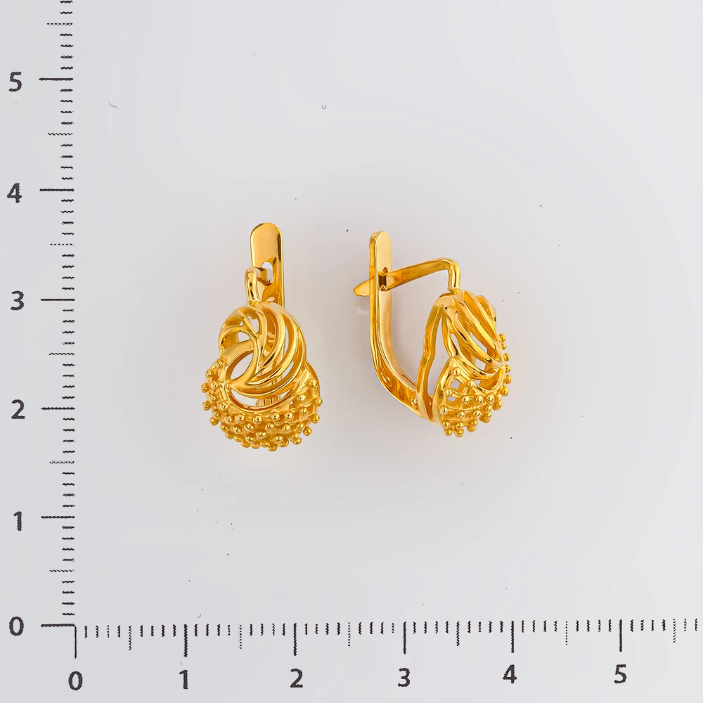 Серьги из желтого золота 750 пробы