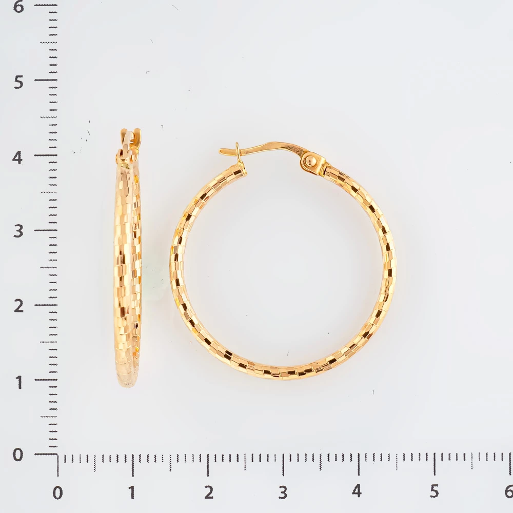 Серьги конго из красного золота 585 пробы