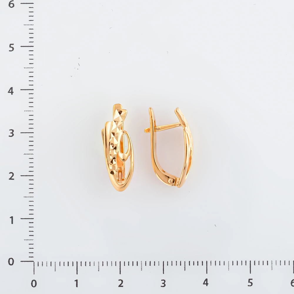 Серьги из красного золота 585 пробы