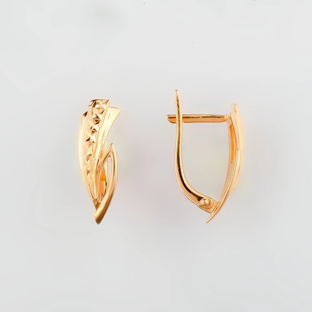 Серьги из красного золота 585 пробы