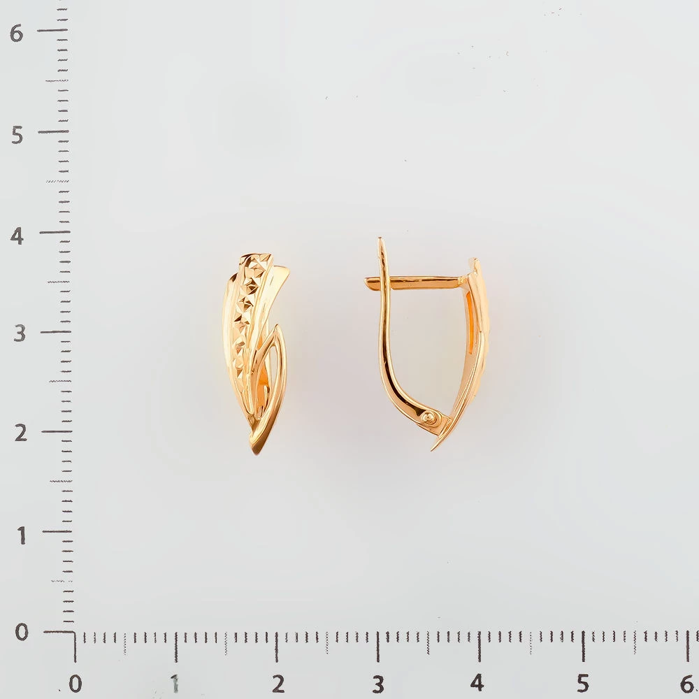Серьги из красного золота 585 пробы