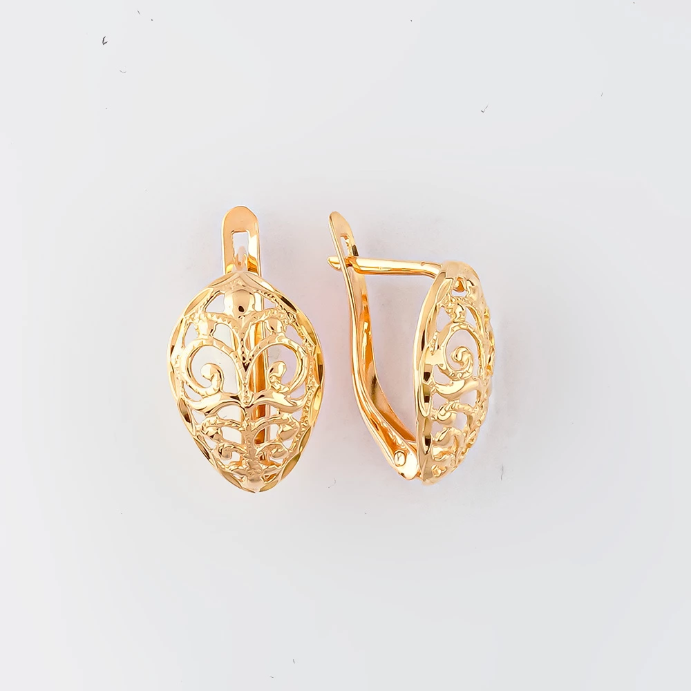 Серьги из красного золота 585 пробы