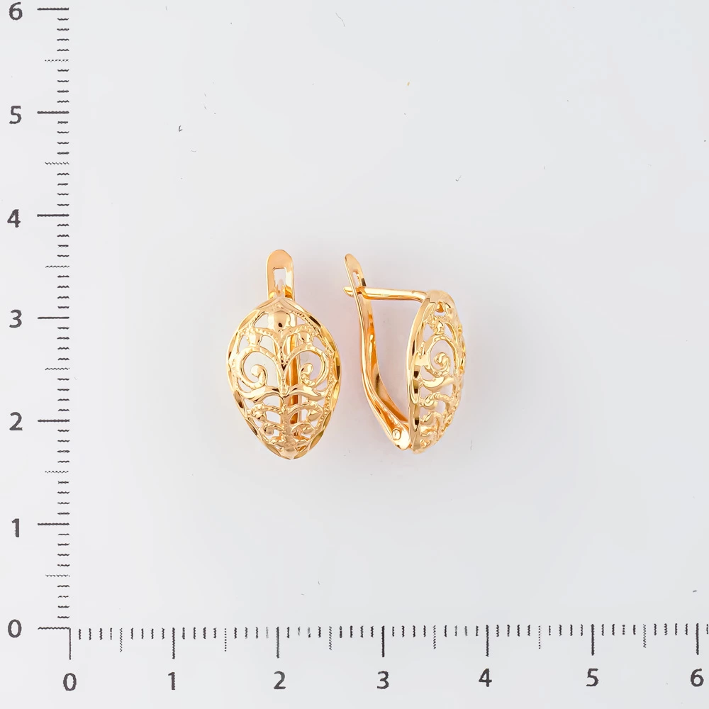 Серьги из красного золота 585 пробы