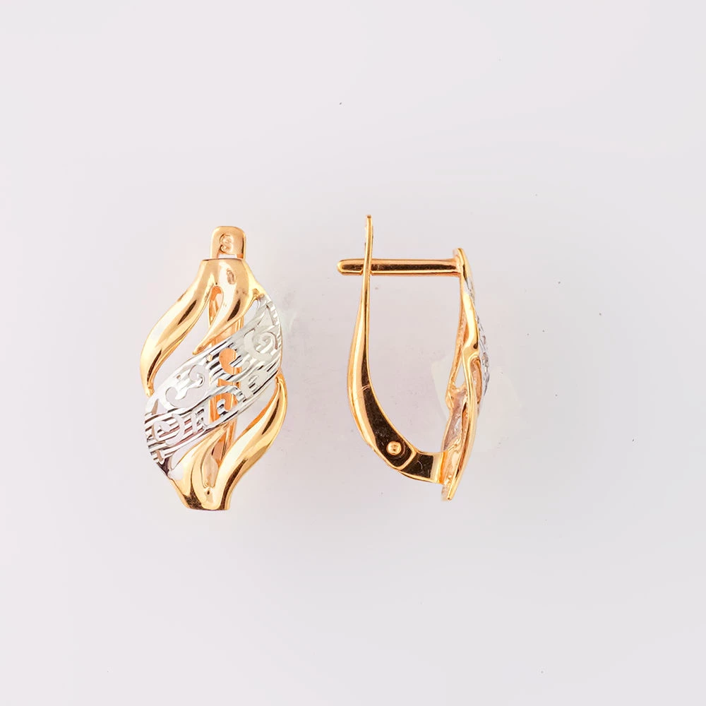 Серьги из красного золота 585 пробы