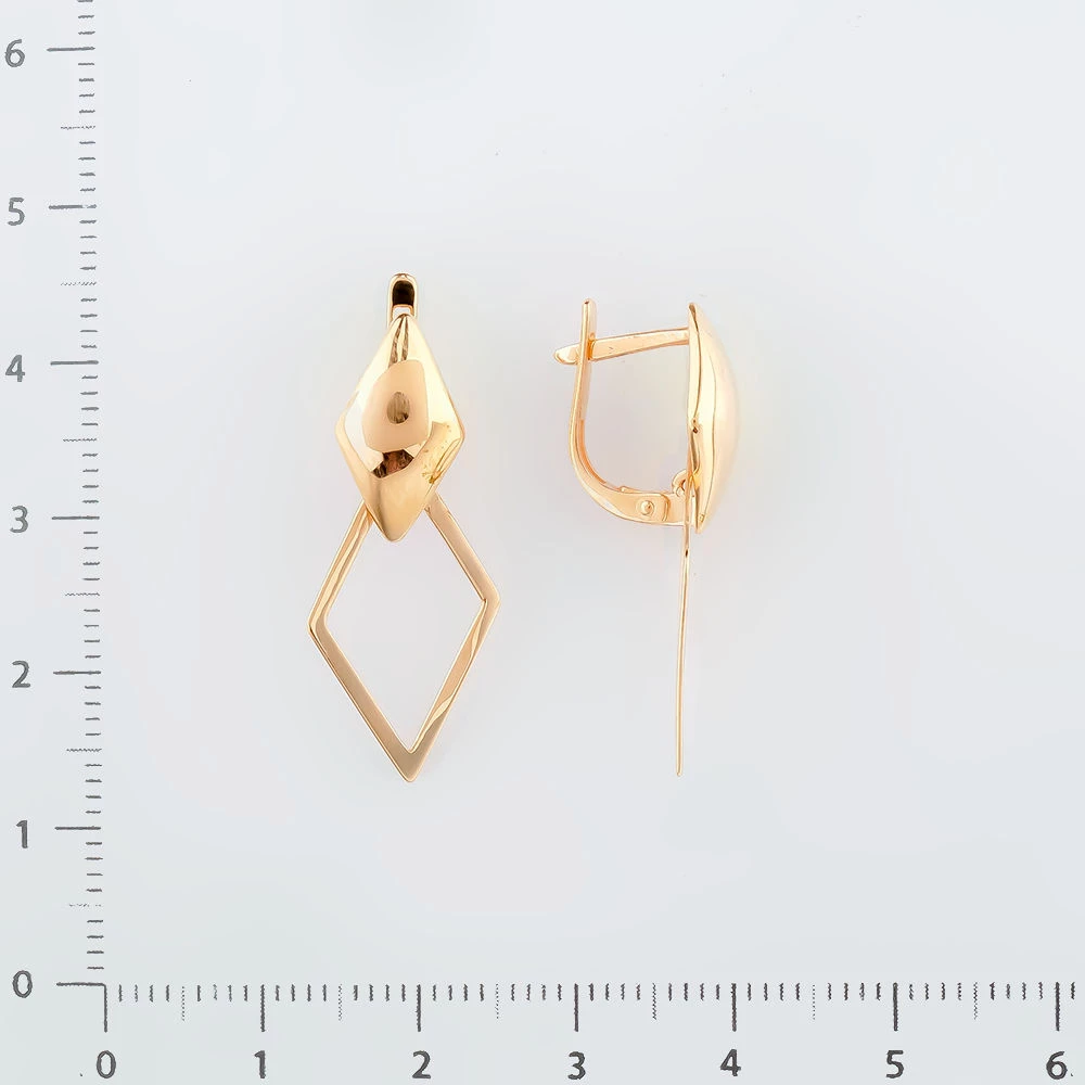 Серьги из красного золота 585 пробы