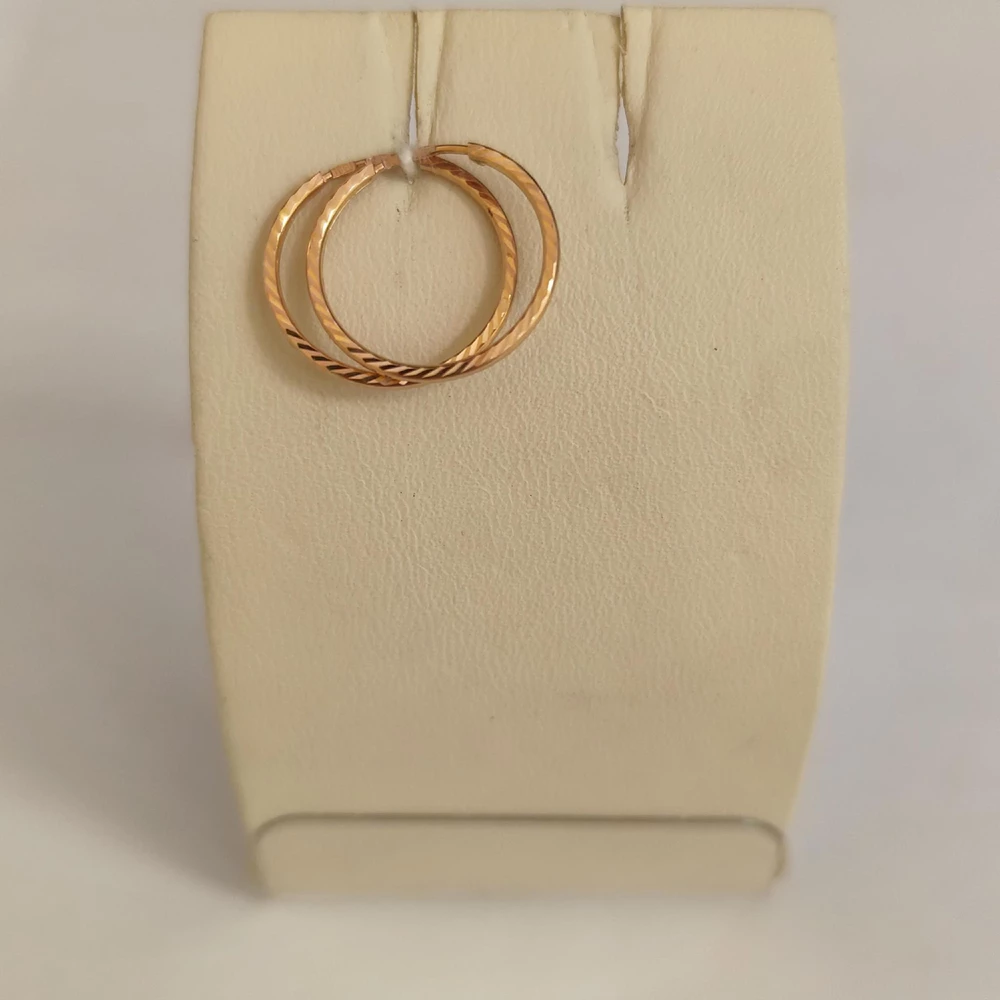 Серьги конго из красного золота 585 пробы