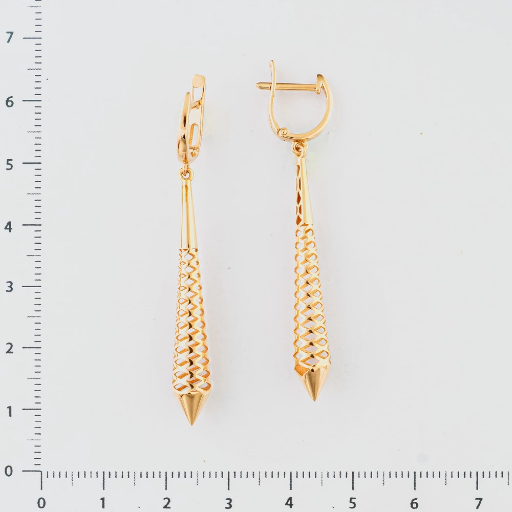 Серьги из красного золота 585 пробы