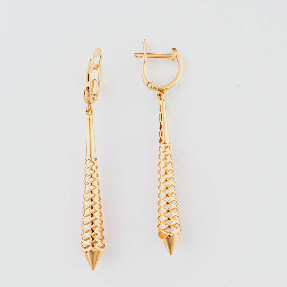 Серьги из красного золота 585 пробы