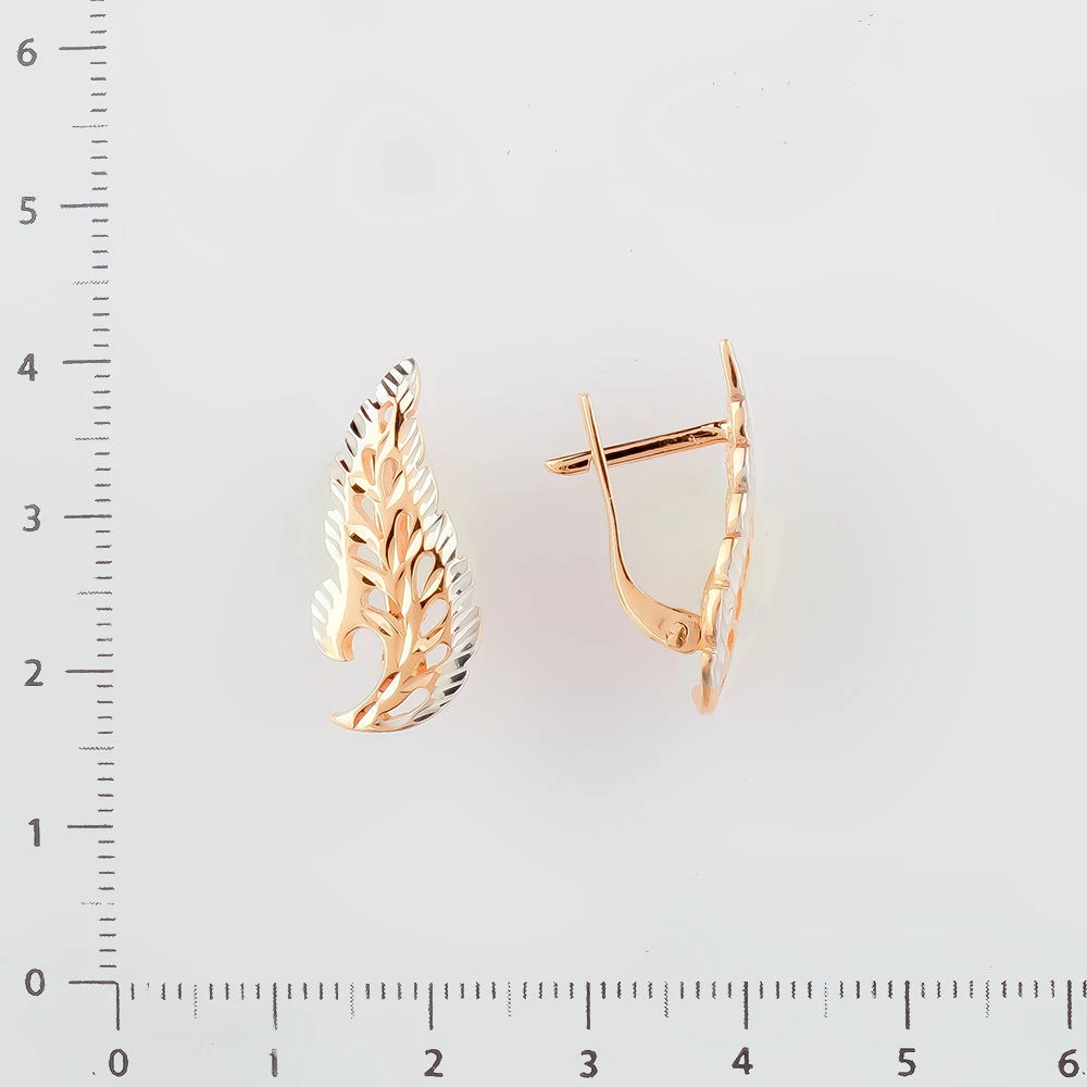 Серьги из красного золота 585 пробы