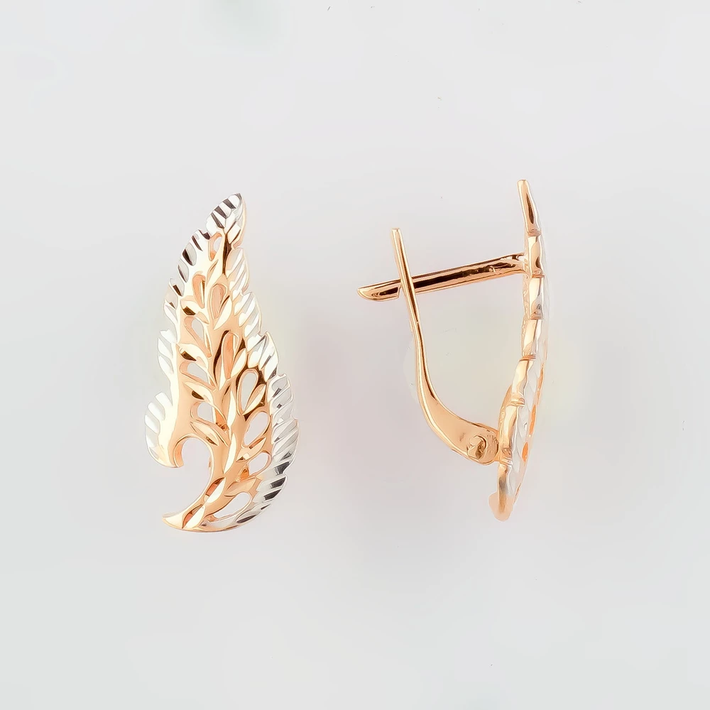 Серьги из красного золота 585 пробы