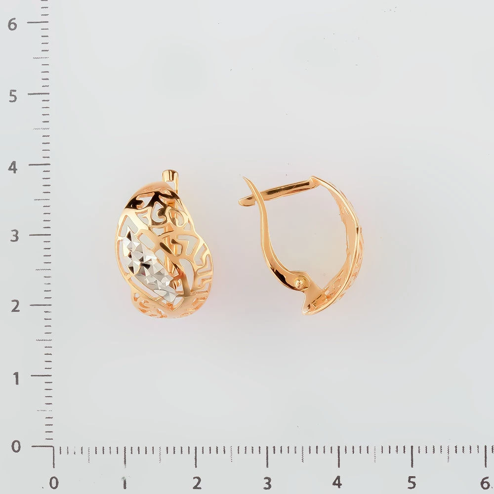 Серьги из красного золота 585 пробы