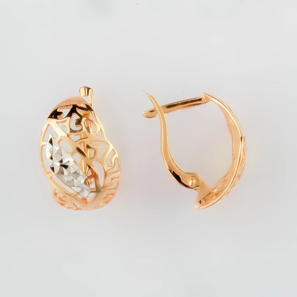 Серьги из красного золота 585 пробы