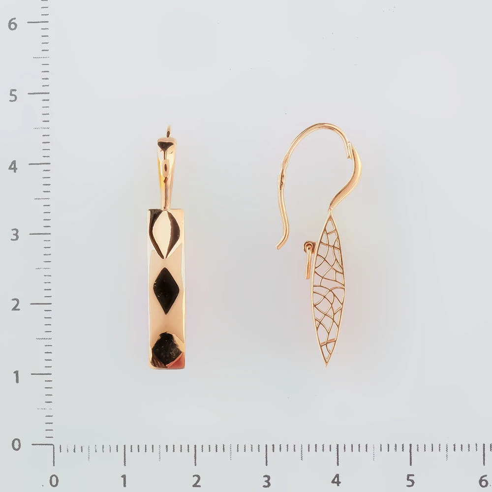 Серьги из красного золота 585 пробы