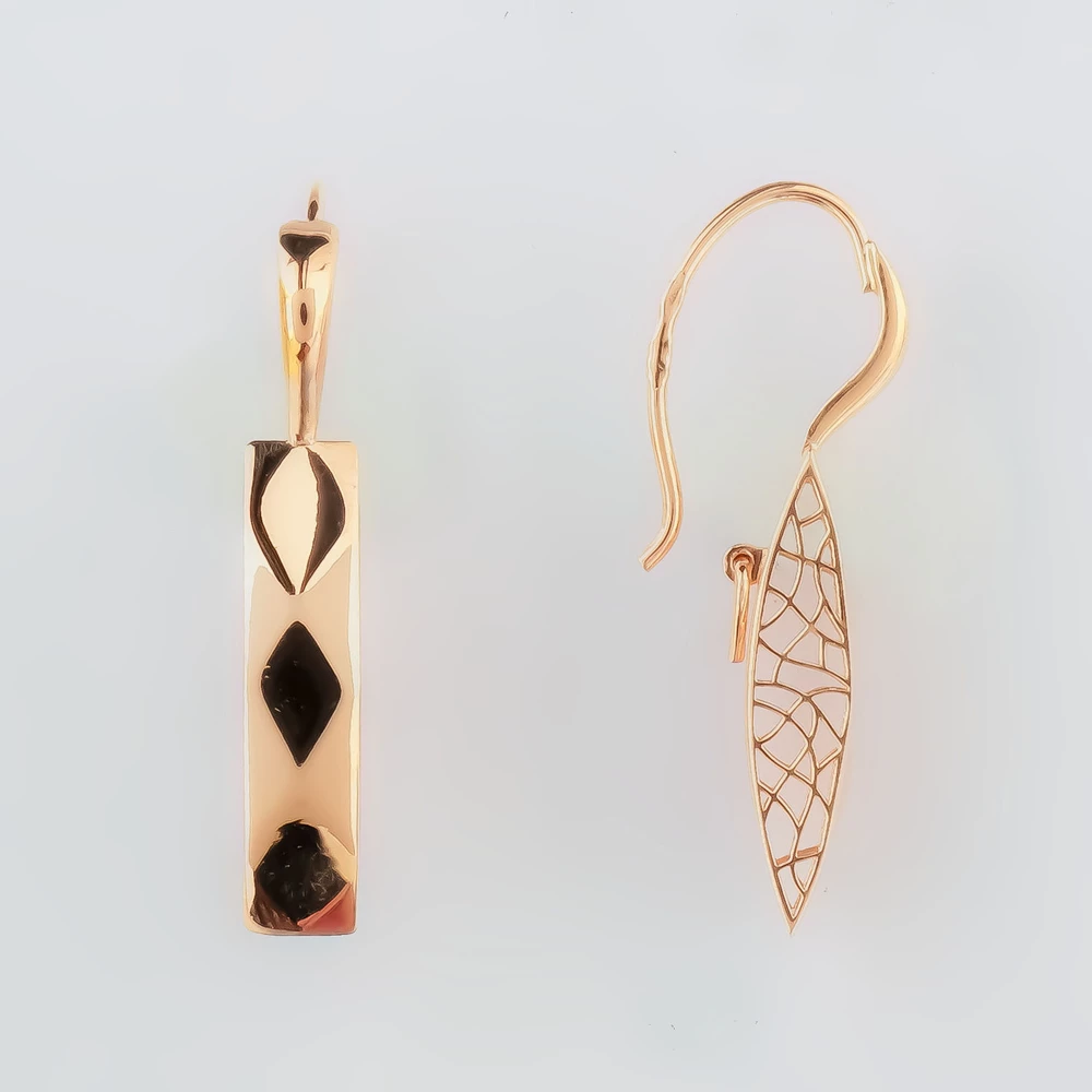 Серьги из красного золота 585 пробы