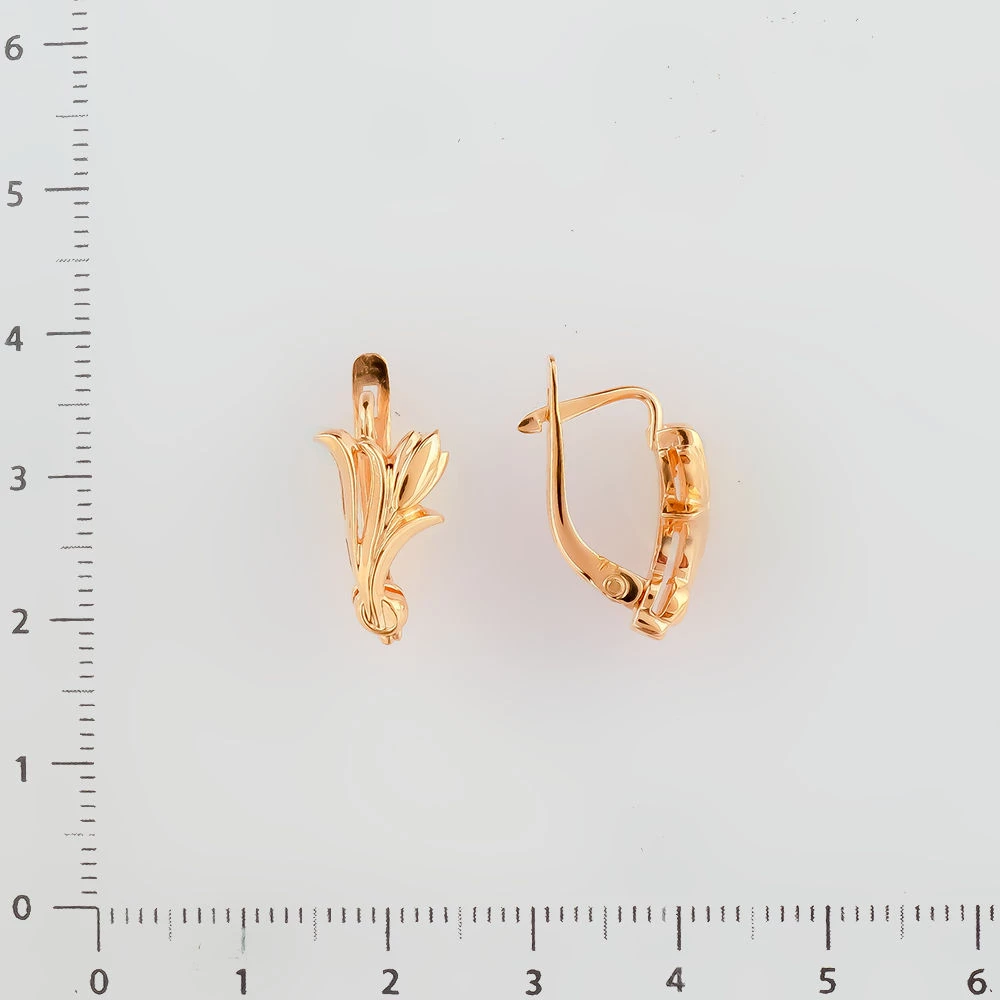 Серьги из красного золота 585 пробы