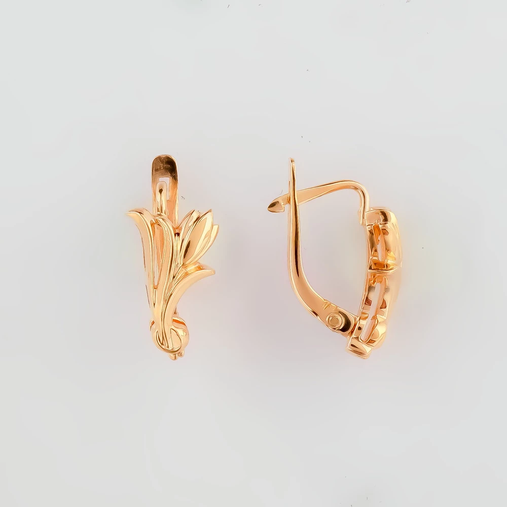 Серьги из красного золота 585 пробы