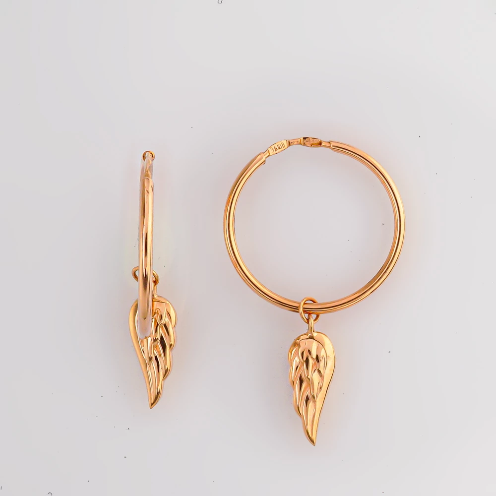 Серьги из красного золота 585 пробы