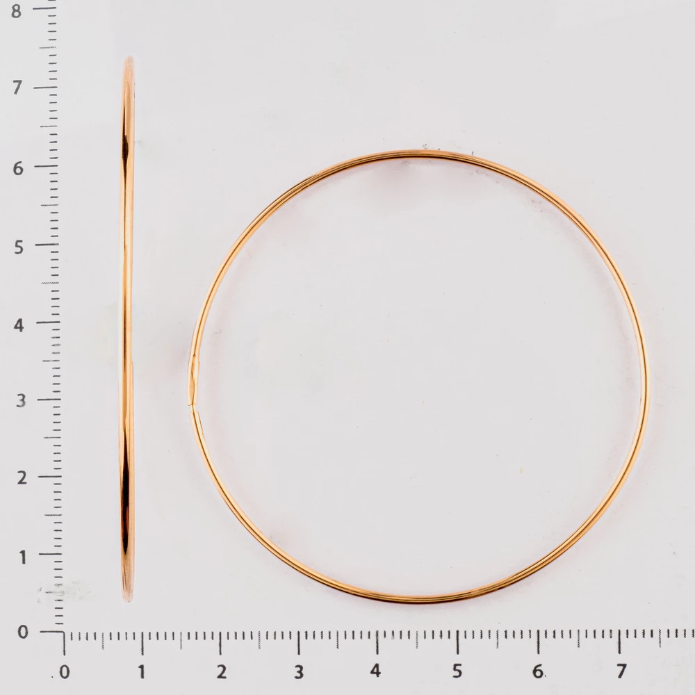 Серьги конго из красного золота 585 пробы