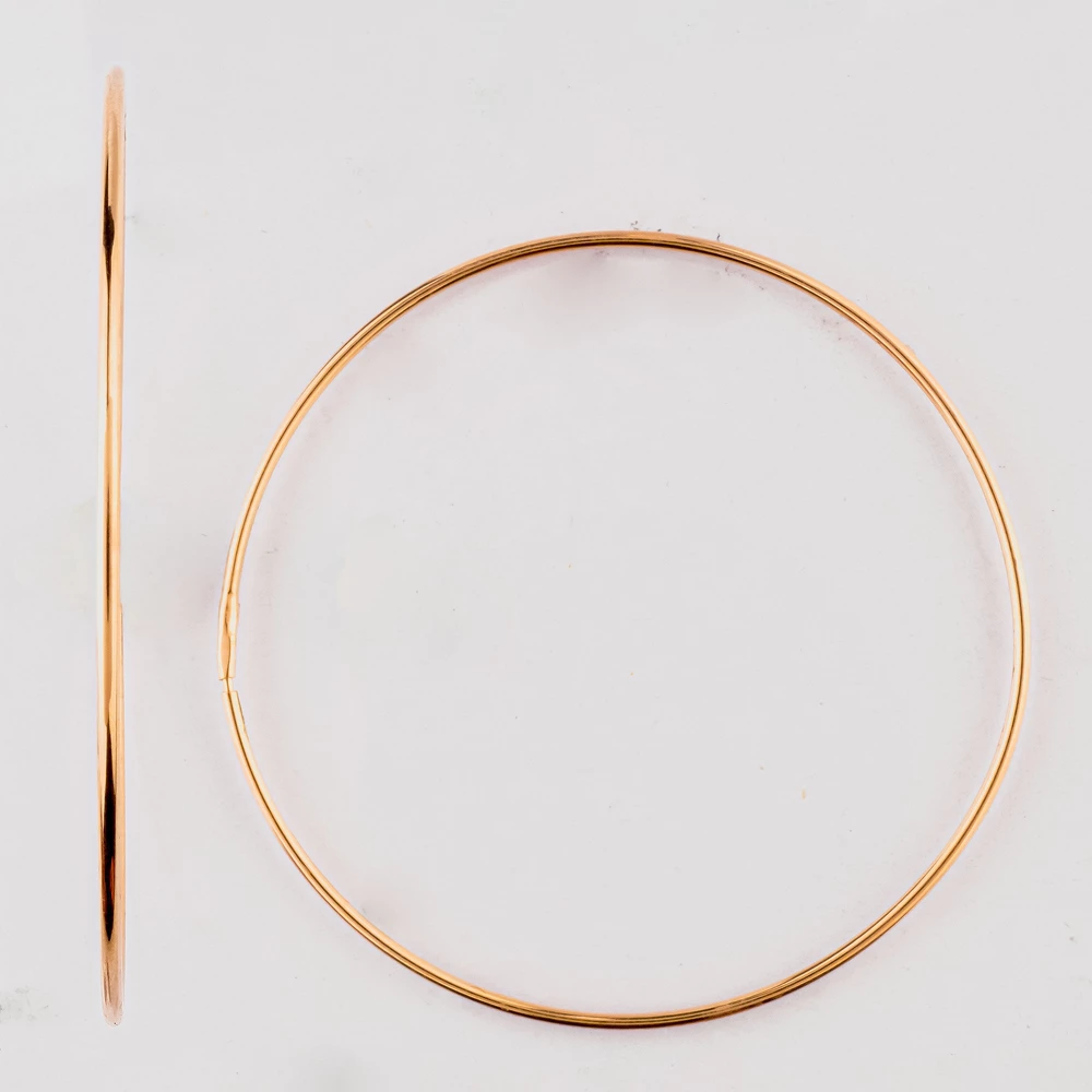 Серьги конго из красного золота 585 пробы