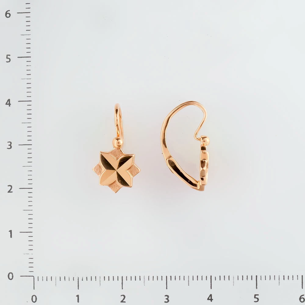 Серьги из красного золота 583 пробы