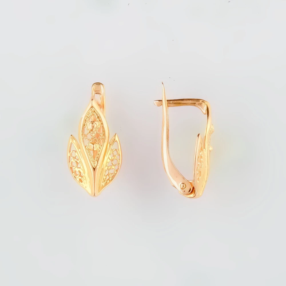 Серьги из красного золота 585 пробы